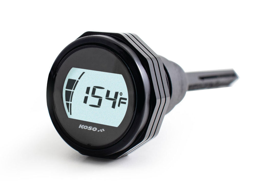 Koso KOS-BA053001 HD Oil Temperature & Level Dipstick Black for Harley-Davidson Touring 07-16
