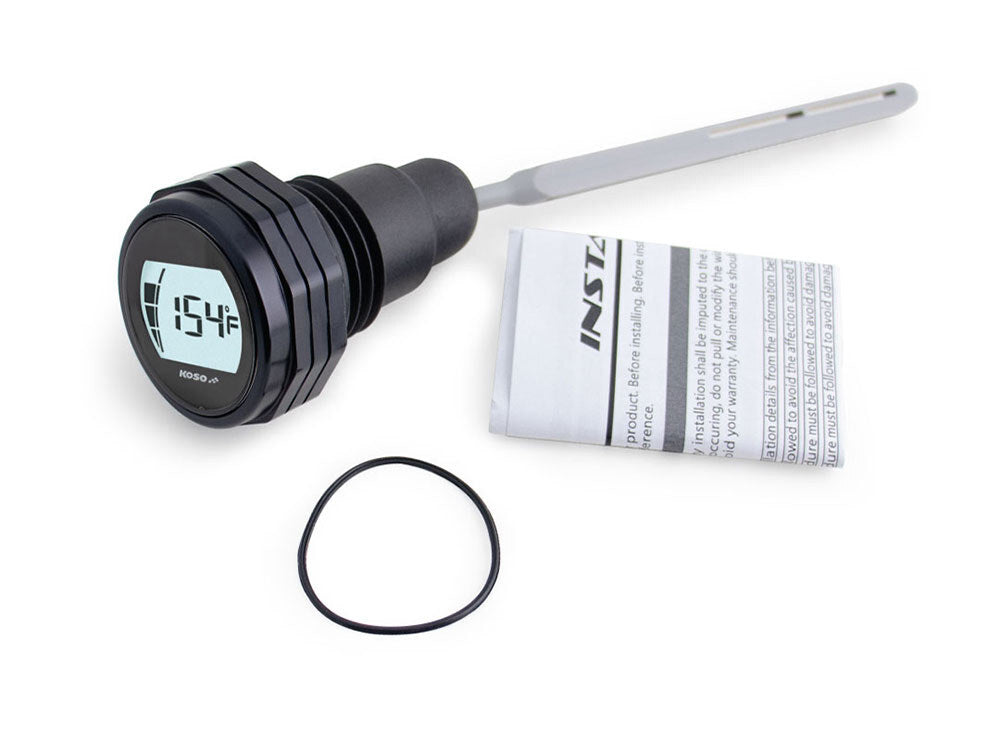 Koso KOS-BA053001 HD Oil Temperature & Level Dipstick Black for Harley-Davidson Touring 07-16