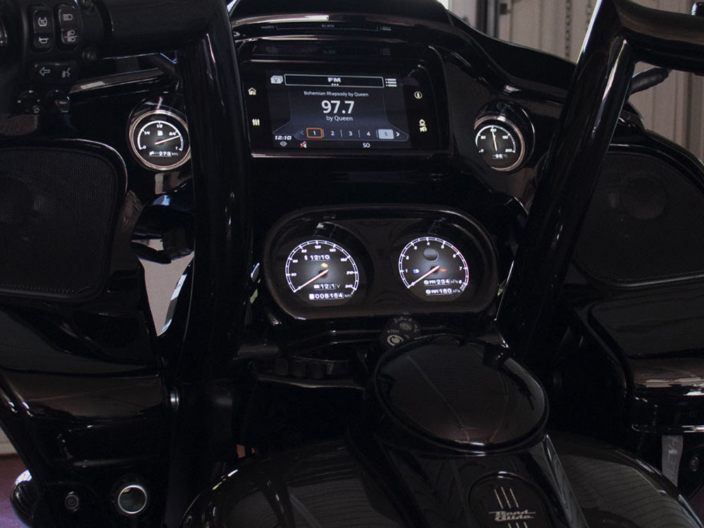 Koso KOS-BA064930 HD-03X TFT Speedometer & Tachometer 4 Gauge Kit w/Smartphone Integration for Harley-Davidson Touring 14-23 w/Fairing