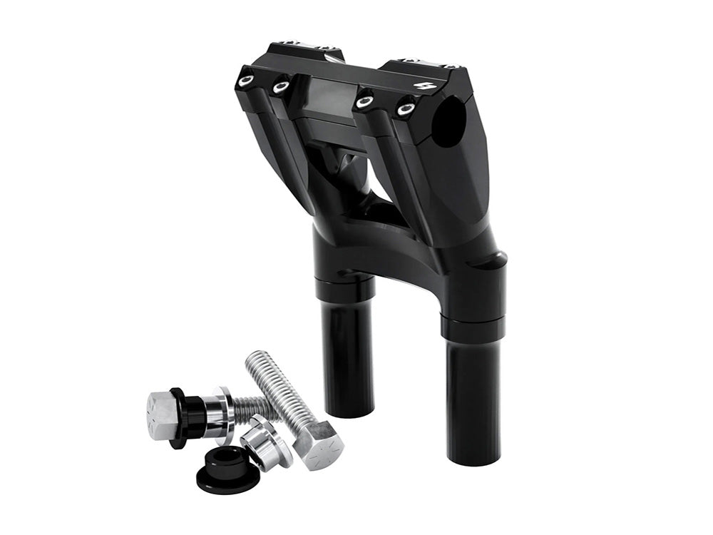 Kraus KRA-IN-ISO-68-B 8" Kickback x 1-1/8" Clamp Isolated Riser Kit Black for Indian Cruiser 22-Up
