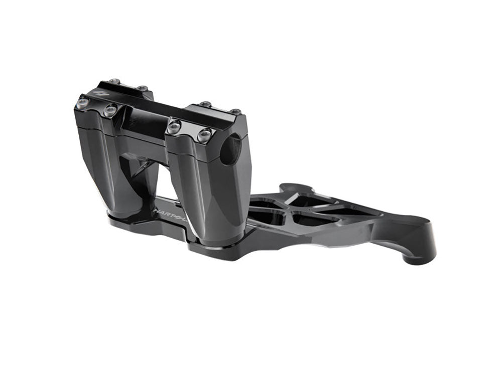 Kraus Motor Co KRA-IN-PB-38-B Hart Luck Riser Base & 3" Iso Risers Black for Indian Chieftain 25-Up