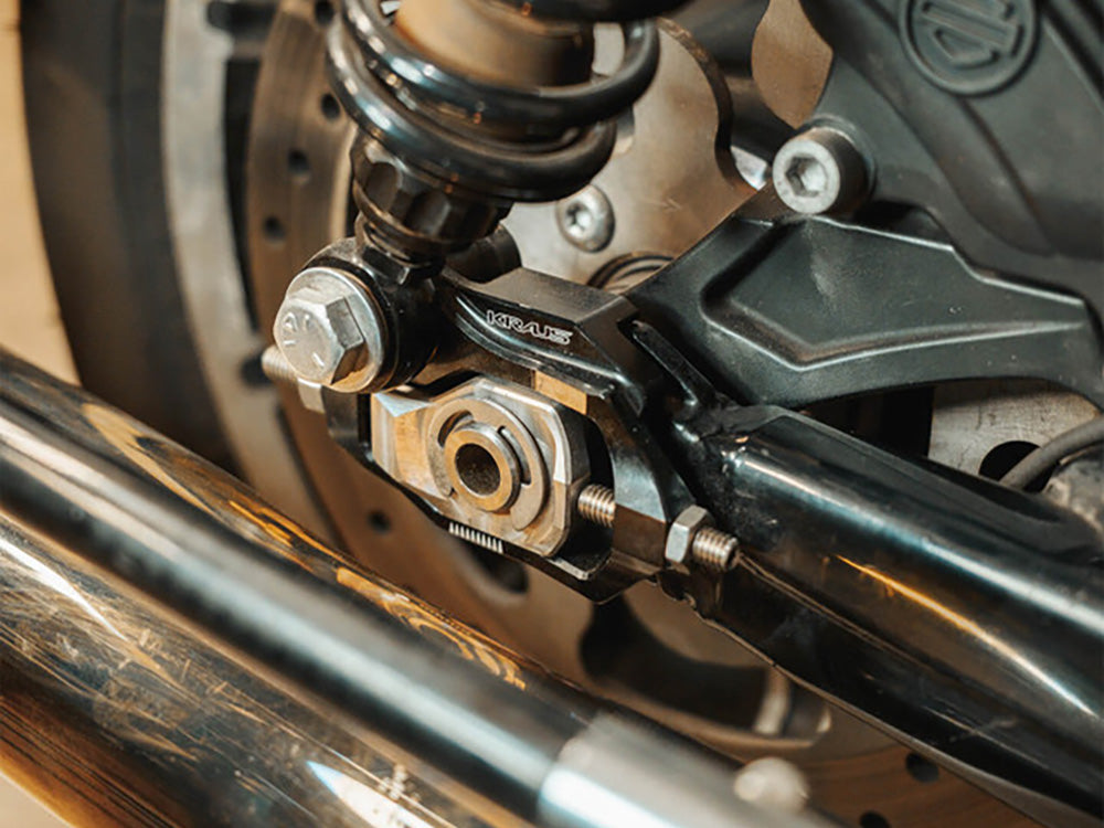 Kraus Motor Co KRA-ST-AX-06-B Vector One Rear Axle Adjuster Black for Harley-Davidson Touring 14-Up