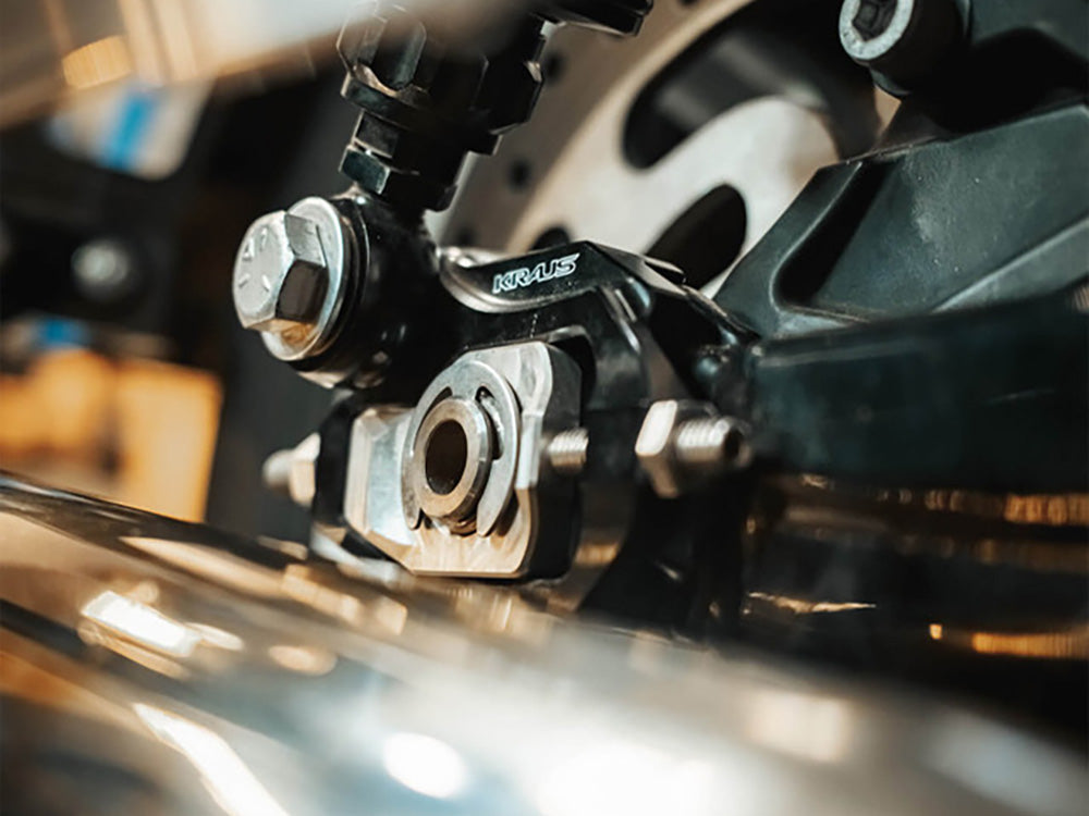 Kraus Motor Co KRA-ST-AX-06-B Vector One Rear Axle Adjuster Black for Harley-Davidson Touring 14-Up