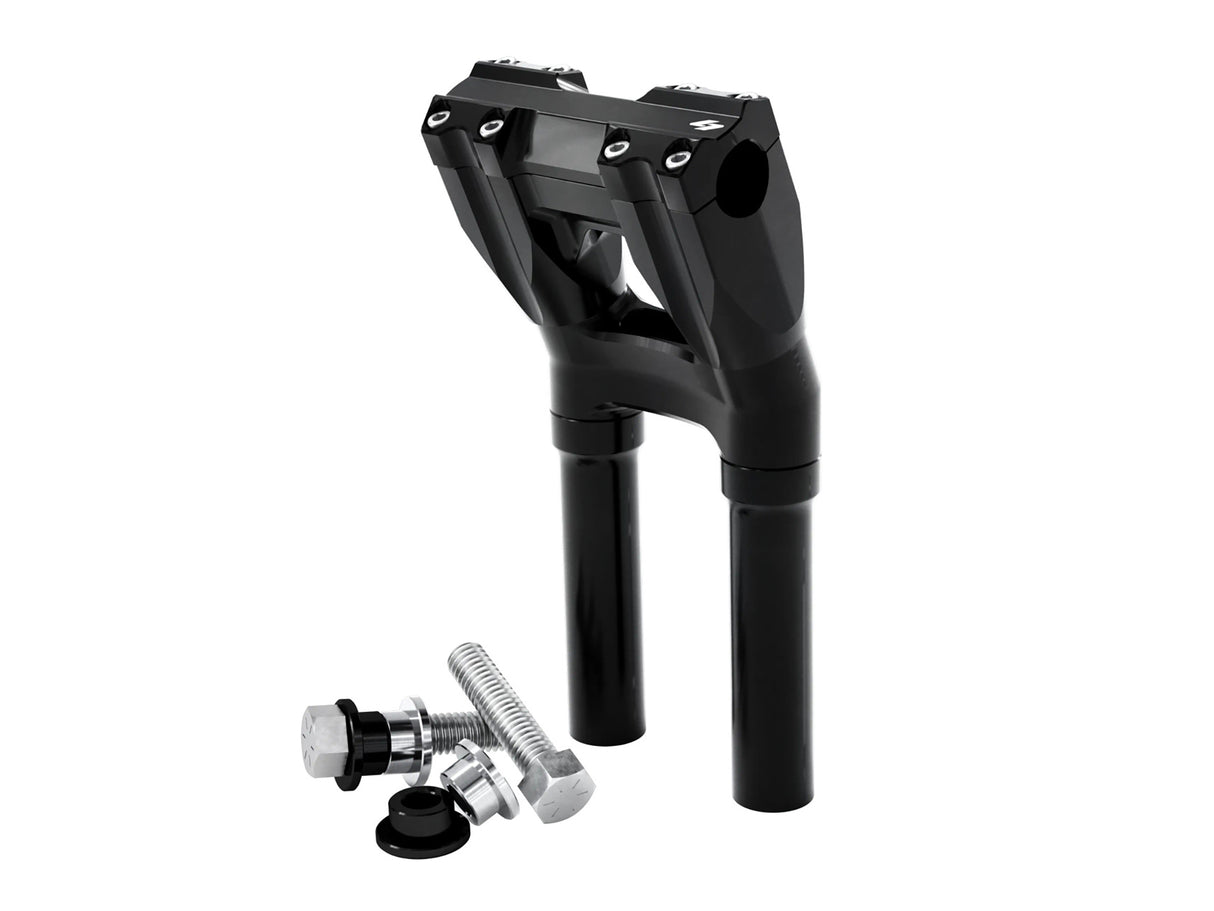 Kraus KRA-UN-ISO-60-A 10" Kickback x 1-1/8" Clamp Isolated Riser Kit Black for 1-1/8" Handlebars
