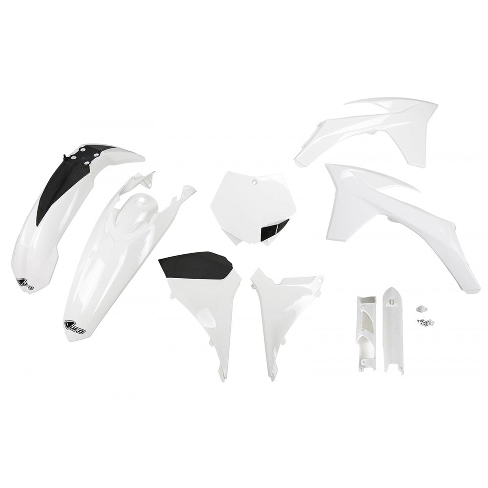 UFO Full Plastics Kit White for KTM SX 125/SX 150/SX 250/SX-F 250/SX-F 350/SX-F 450 2012/XC 125/XC 150/XC 250/XC-F 250/XC-F 350/XC-F 450/XCF 250/XCF 350/XCF 450 11-12