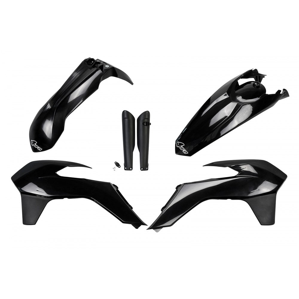 UFO Full Plastics Kit Black for KTM EXC 125/EXC 200/EXC 250/EXC 300/EXC-F 250/EXC-F 350/EXC-F 450/EXC-F 500 14-16/XC-W 125/XC-W 250/XC-W 300/XCF-W 250/XCF-W 350/XCF-W 450 2016