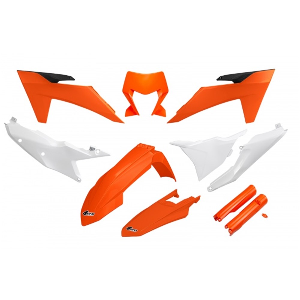 UFO Plastics Kit OEM 2024 Colours for KTM EXC/XC W150/EXC/XC W/EXC/XC W/EXC-F/XCF W250/EXC/XC W300/EXC-F/XCF W350/EXC-F/XCF W450/EXC-F/XCF W500 24-Up