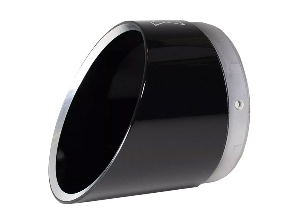 Khrome Werks KW200714P Edge Slash Cut Billet End Cap Black for Khrome Werks 4.5" Exhausts & Mufflers