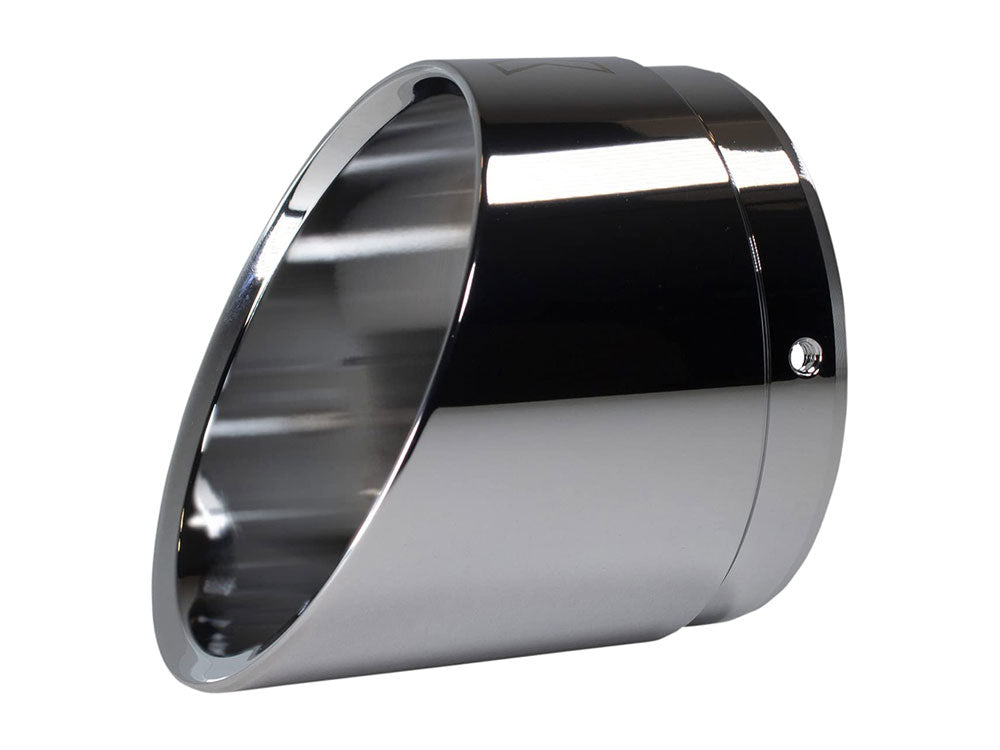 Khrome Werks KW200719P Edge Slash Cut Billet End Cap Chrome for Khrome Werks 4.5" Exhausts & Mufflers