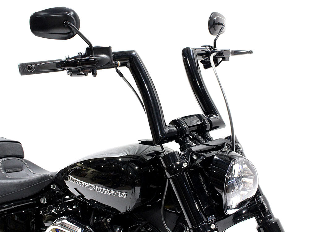 LA Choppers LA-7302-01BLK 2.0" Strip Bar 12" x 2" Ape Hanger Handlebar Gloss Black
