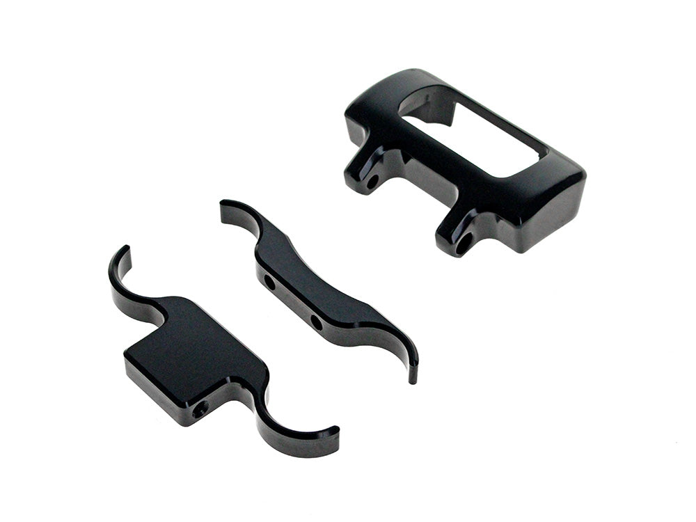 LA Choppers LA-7398-10BLK Adjustable Gauge Mount Gloss Black for Harley-Davidson Softail Street Bob/Low Rider ST/Standard 18-Up