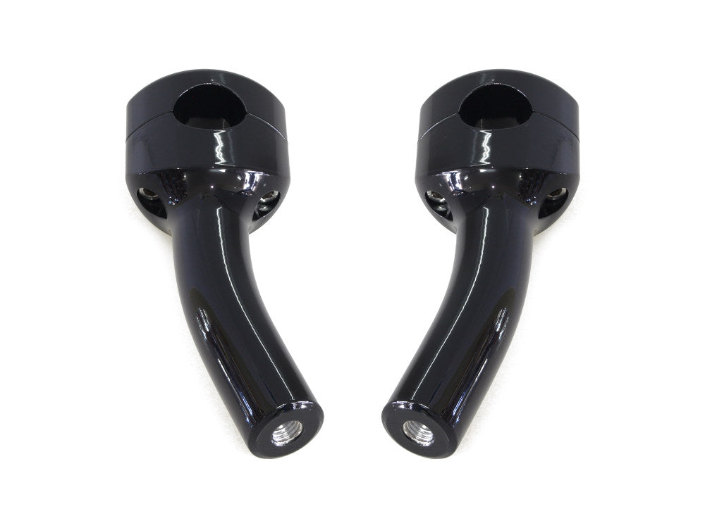 LA Choppers LA-7406-05BLK 5.5" Pullback Two Piece Riser Kit Gloss Black for 1-1/4" Handlebar