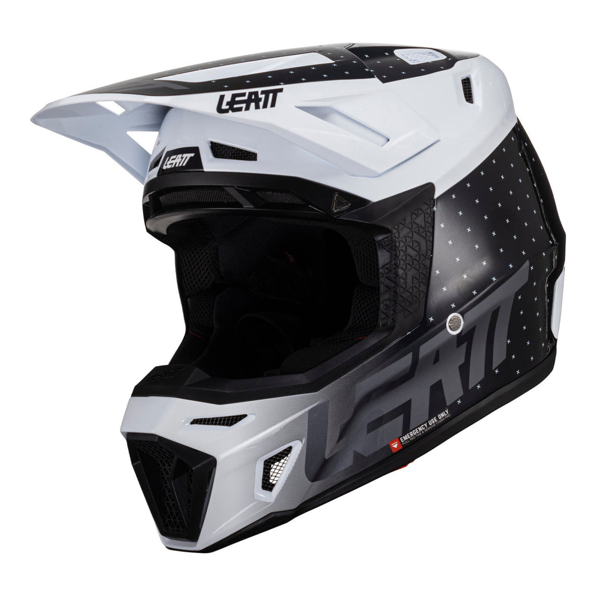 Leatt 2024 Moto 8.5 V24 Black/White Helmet Kit
