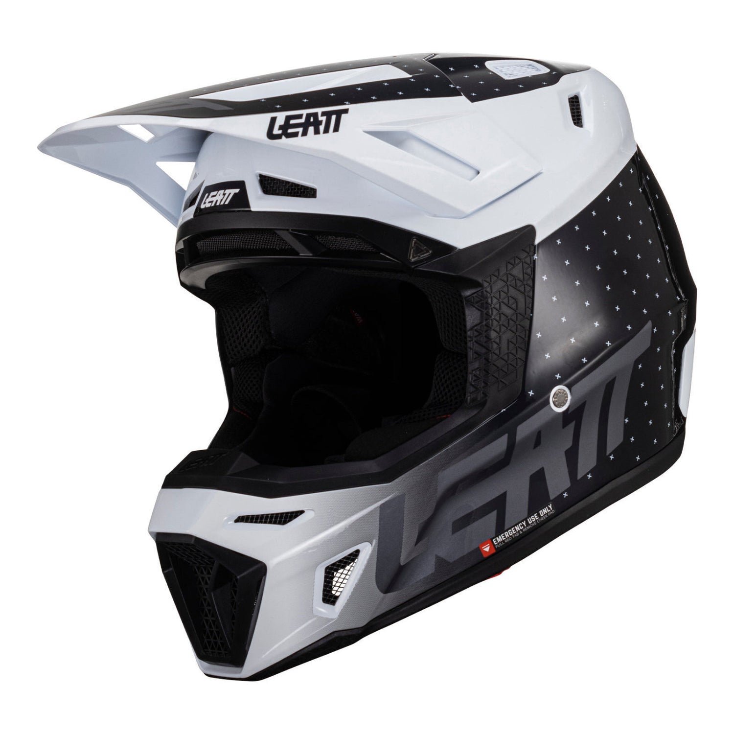 Leatt 2024 Moto 8.5 V24 Black/White Helmet Kit