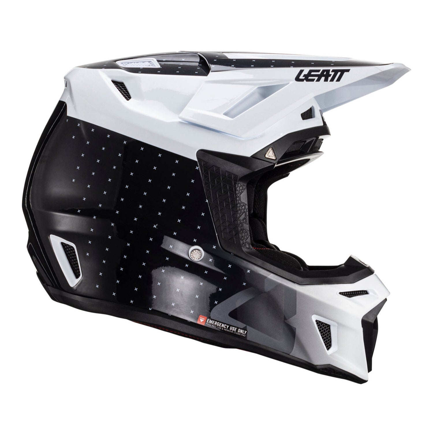 Leatt 2024 Moto 8.5 V24 Black/White Helmet Kit