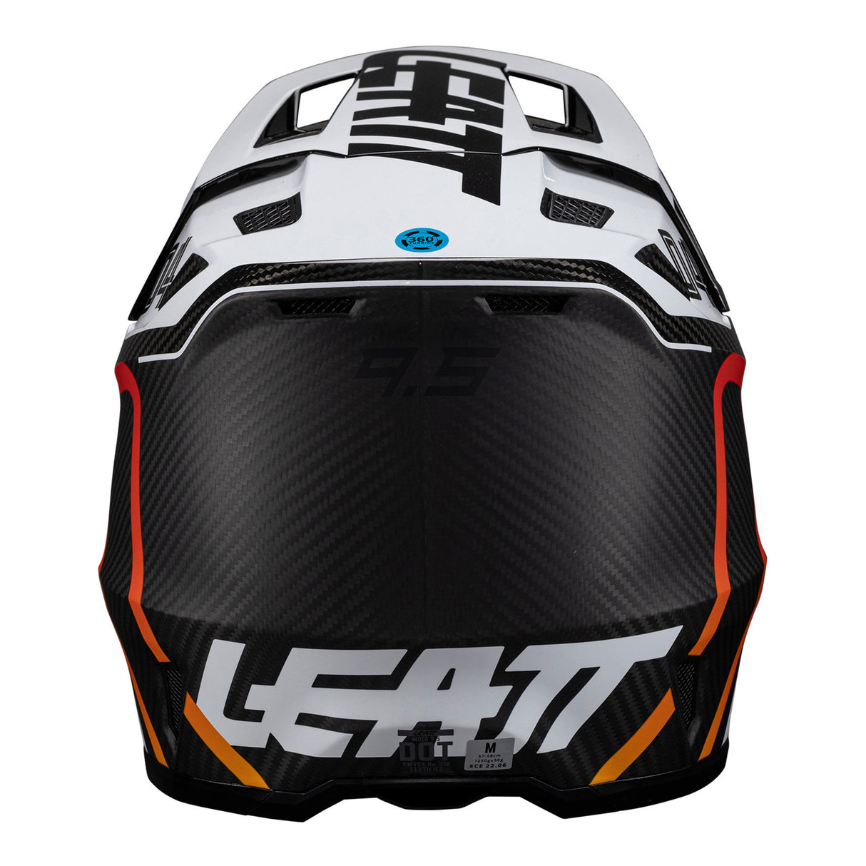Leatt 2025 Moto 9.5 Carbon/White Helmet & Velocity 6.5 Iriz Goggle Kit