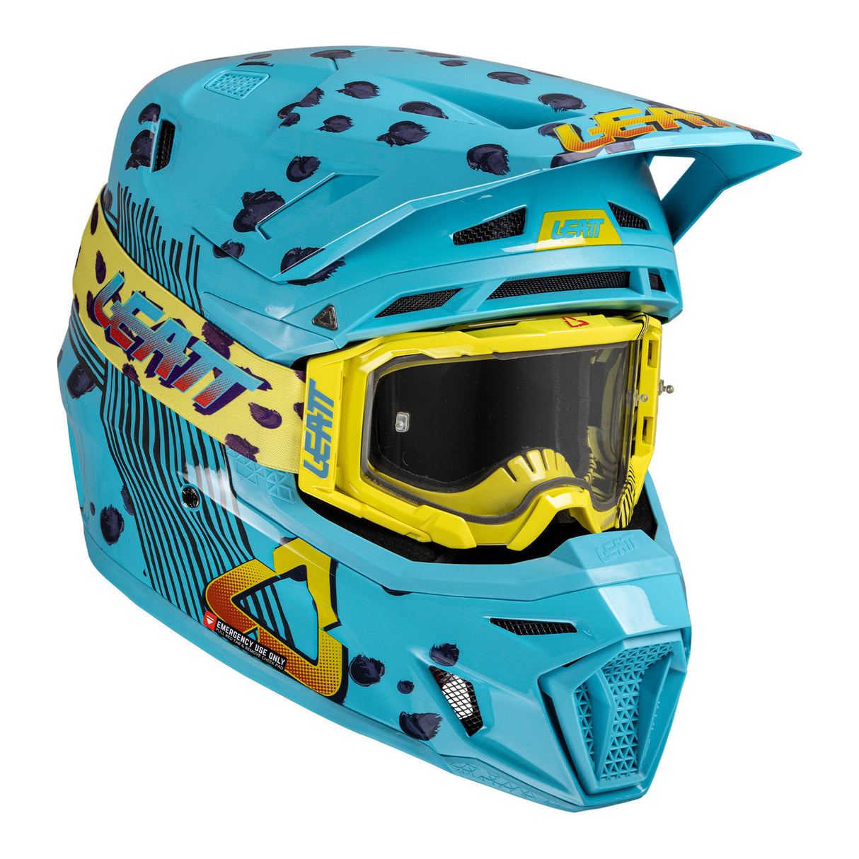 Leatt 2025 Moto 8.5 Cheetah Helmet & Velocity 5.5 Goggle Kit