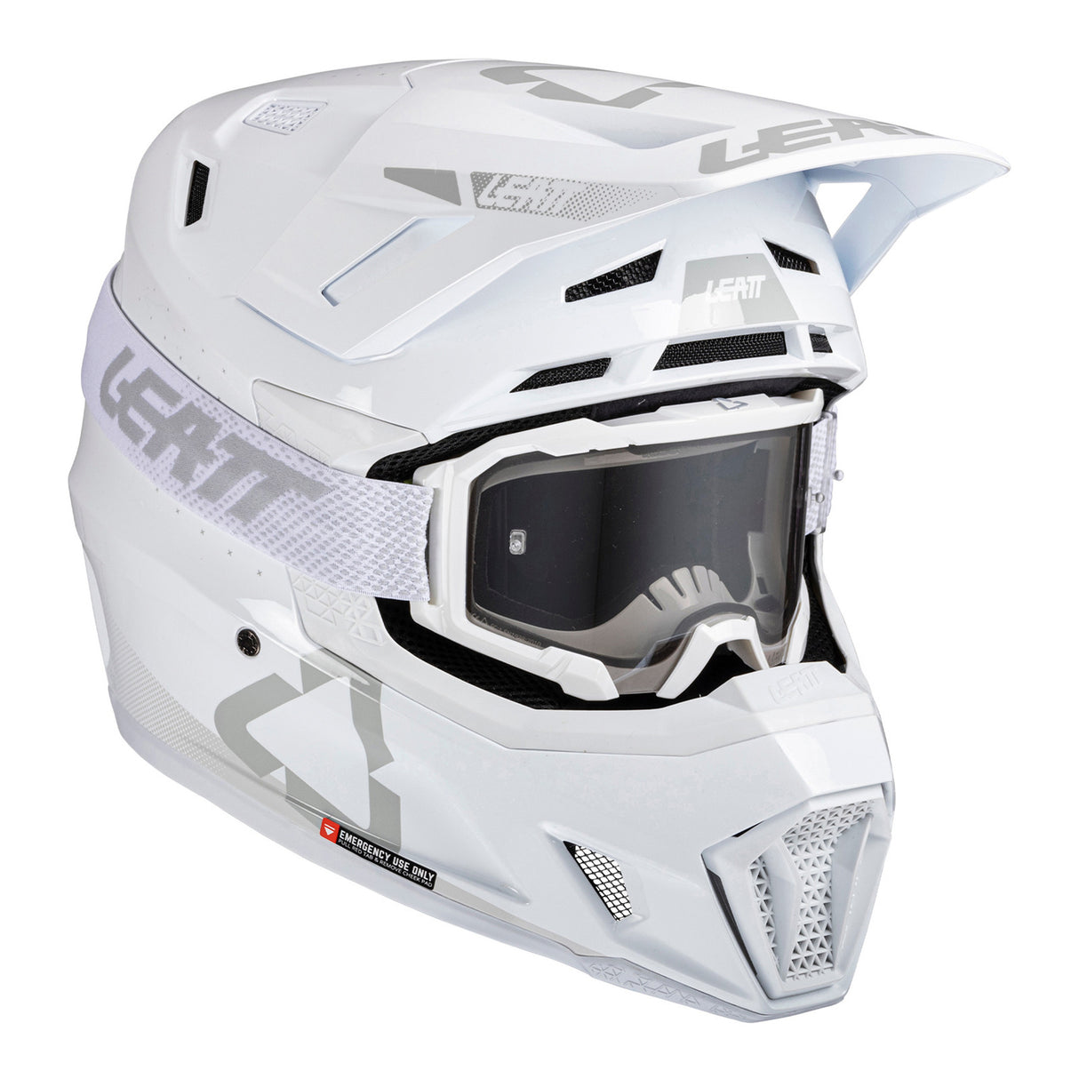 Leatt 2025 Moto 7.5 White Helmet & Velocity 4.5 Goggle Kit