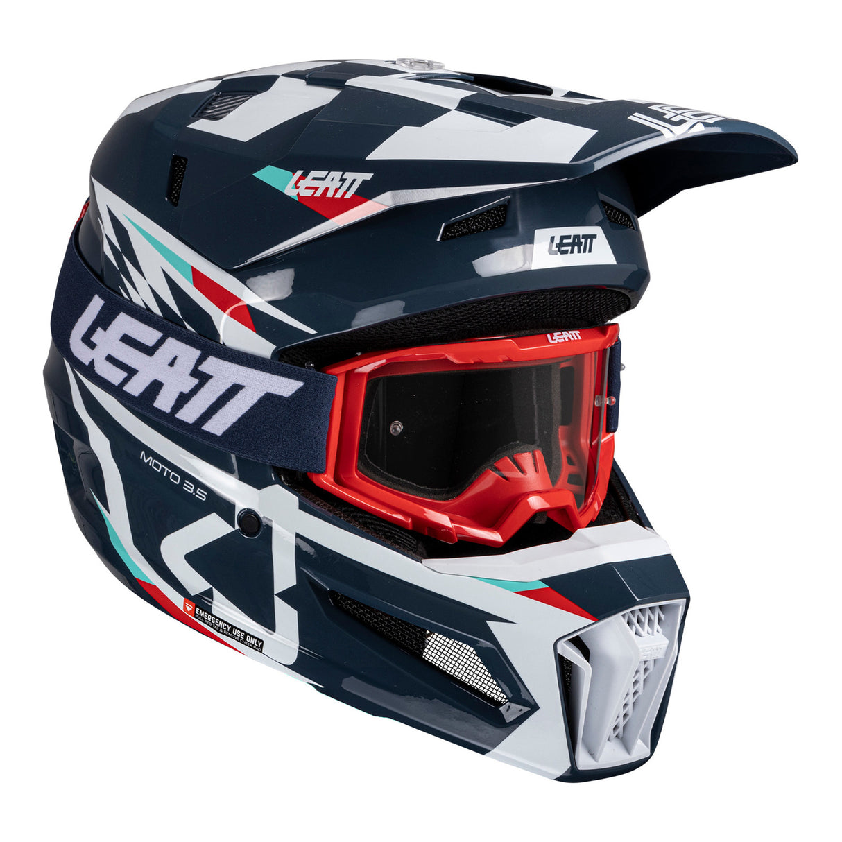 Leatt 2025 Moto 3.5 Blue Helmet & Vizion 3.5 Goggle Kit