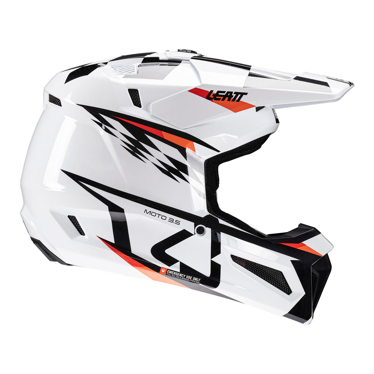 Leatt 2025 Moto 3.5 White Helmet & Vizion 3.5 Goggle Kit