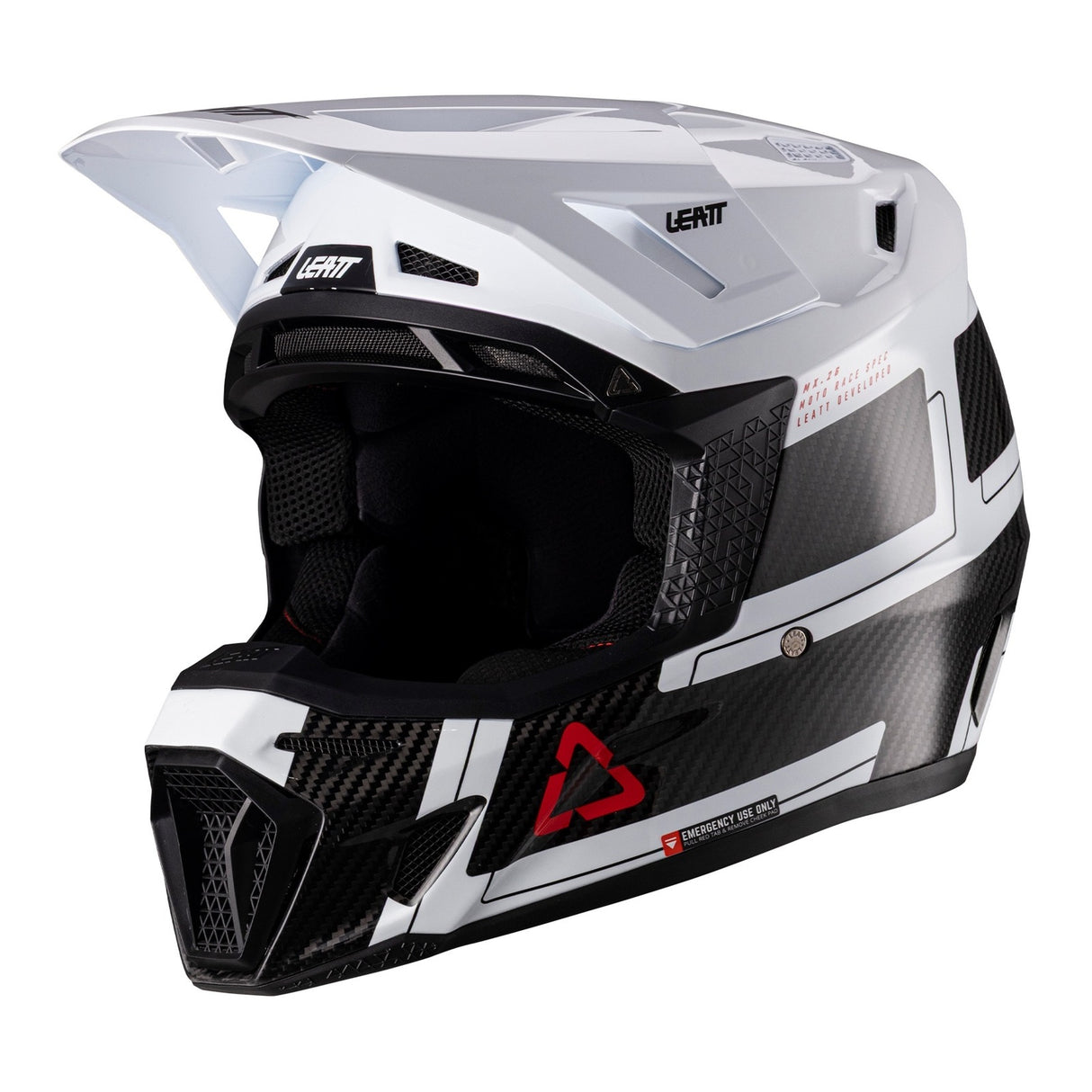 Leatt 2026 9.5 Carbon/White Helmet & Velocity 6.5 Iriz Goggle Kit