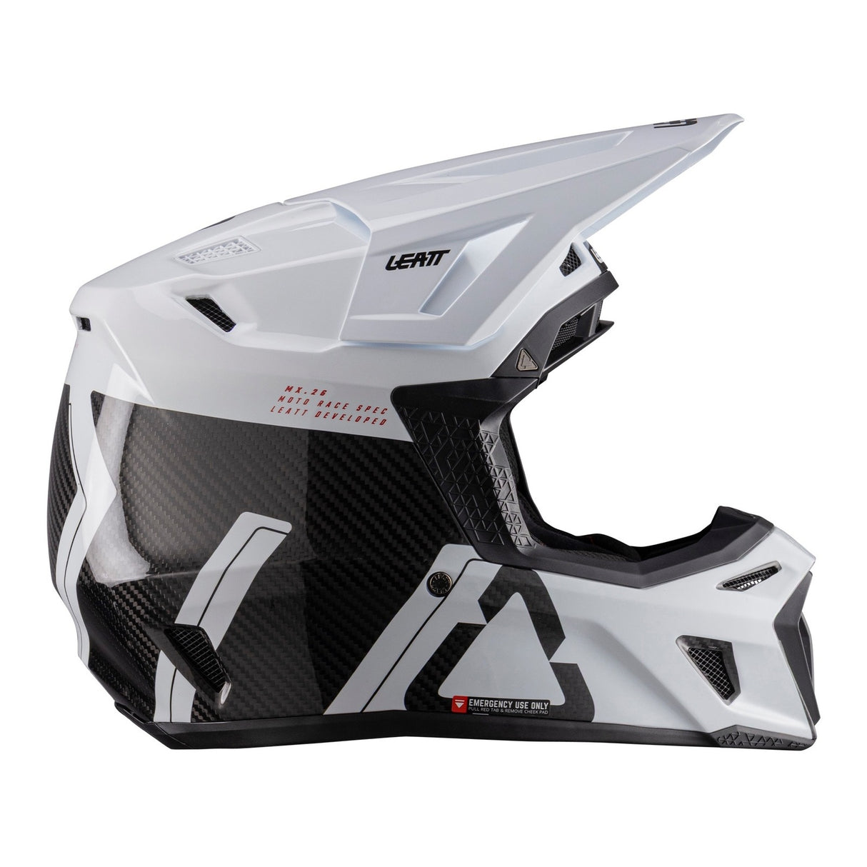 Leatt 2026 9.5 Carbon/White Helmet & Velocity 6.5 Iriz Goggle Kit