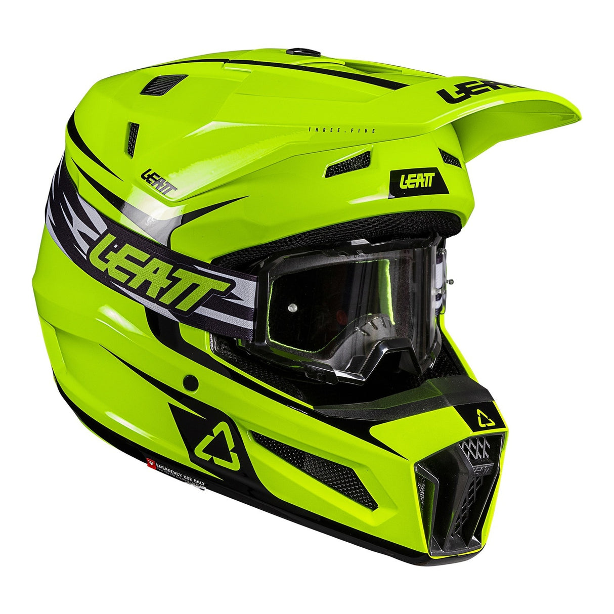 Leatt 2026 3.5 Neon Yellow Helmet & Vizion 3.5 Goggle Kit