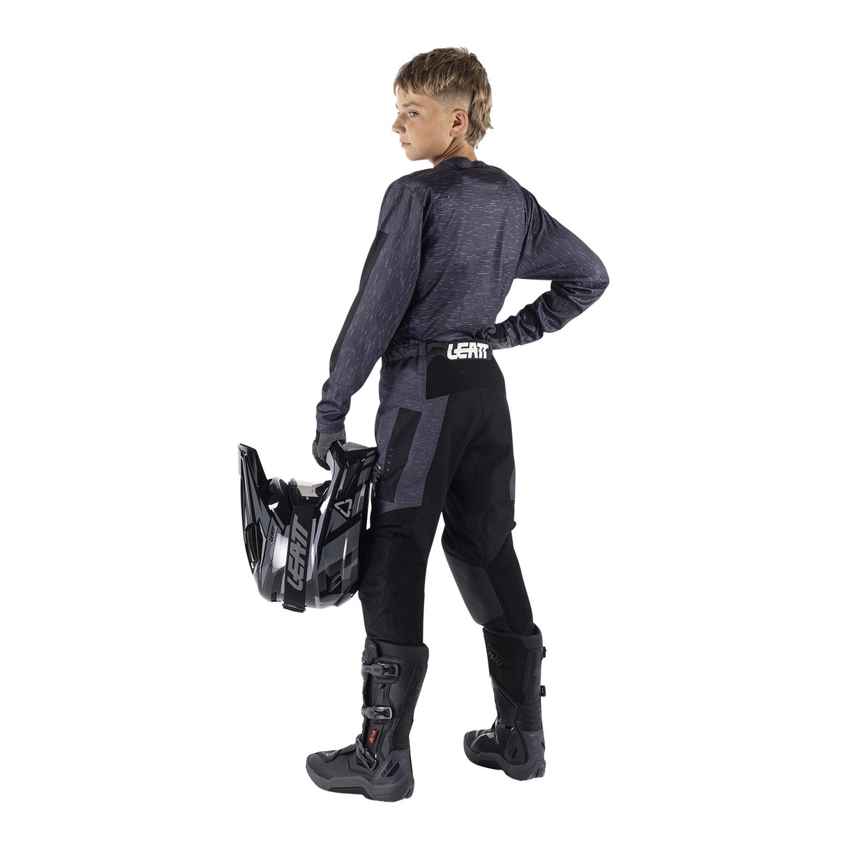Leatt 2026 3.5 Stealth Black/Grey Junior Jersey & Pants Ride Kit