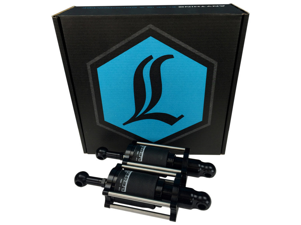Legend LEG-1311-0144 AIR Series Rear Air Shock Absorbers Black for Softail 89-99