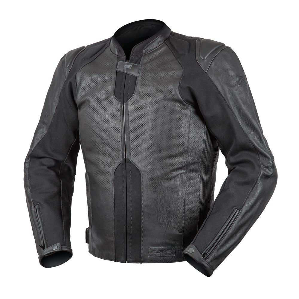 Rjays Rush Black Perforated Leather Jacket