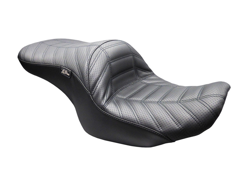 LePera Seats LP-LVU-957-INDY Maverick Indy Up Front Dual Seat w/Reduced Reach & Double Track Pleat for Harley-Davidson CVO Touring 23-Up/Street Glide/Road Glide/Touring 24-Up Models