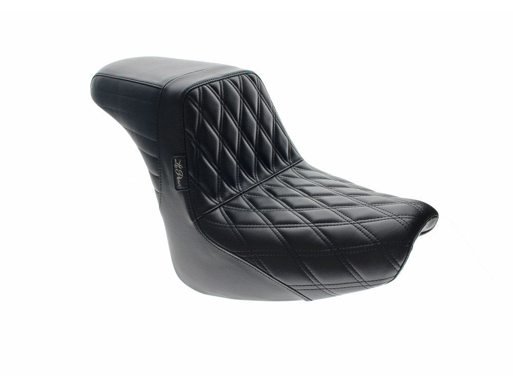 LePera LP-LYF-590DD KickFlip Dual Seat w/Black Diamond Stitch for Harley-Davidson Fat Bob 18-24