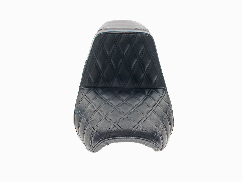 LePera LP-LYF-590DD KickFlip Dual Seat w/Black Diamond Stitch for Harley-Davidson Fat Bob 18-24