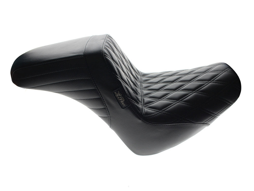 LePera LP-LYF-590DD KickFlip Dual Seat w/Black Diamond Stitch for Harley-Davidson Fat Bob 18-24