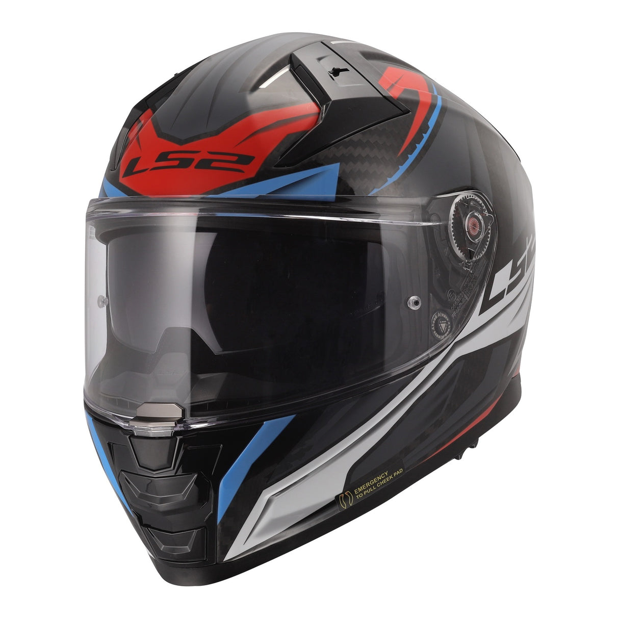LS2 FF811 Vector II Carbon Savage White/Blue/Red Helmet