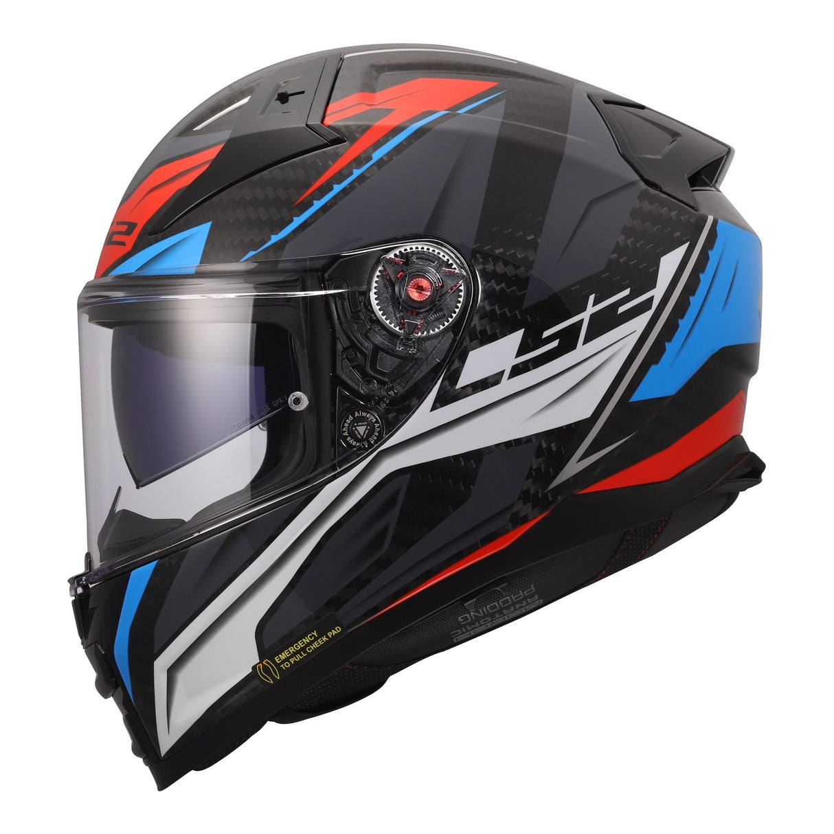 LS2 FF811 Vector II Carbon Savage White/Blue/Red Helmet