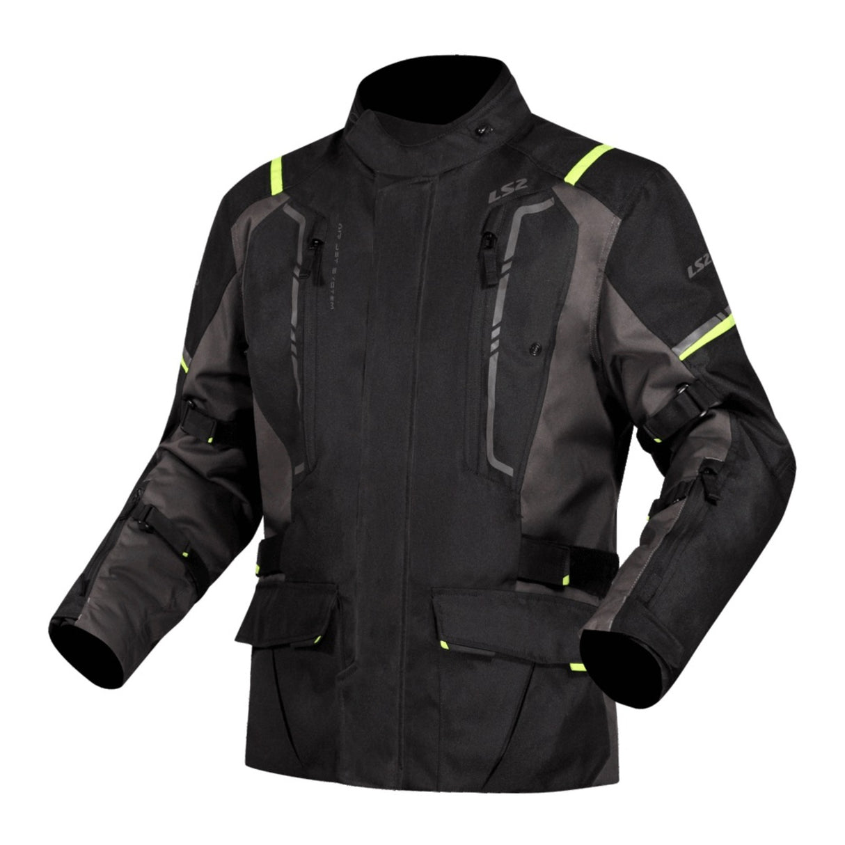 LS2 Narvik Grey/Black/Hi-Vis Yellow Textile Jacket