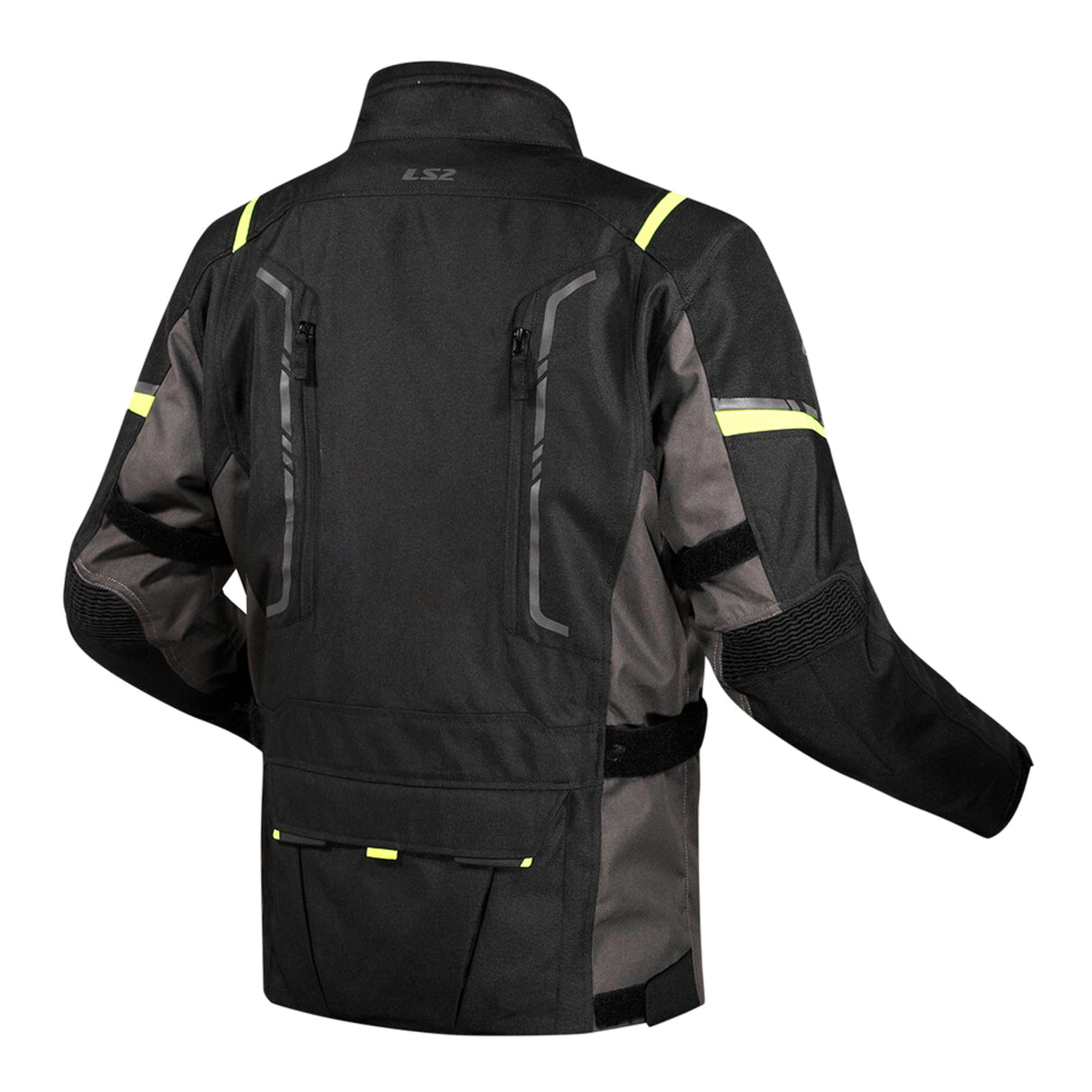 LS2 Narvik Grey/Black/Hi-Vis Yellow Textile Jacket