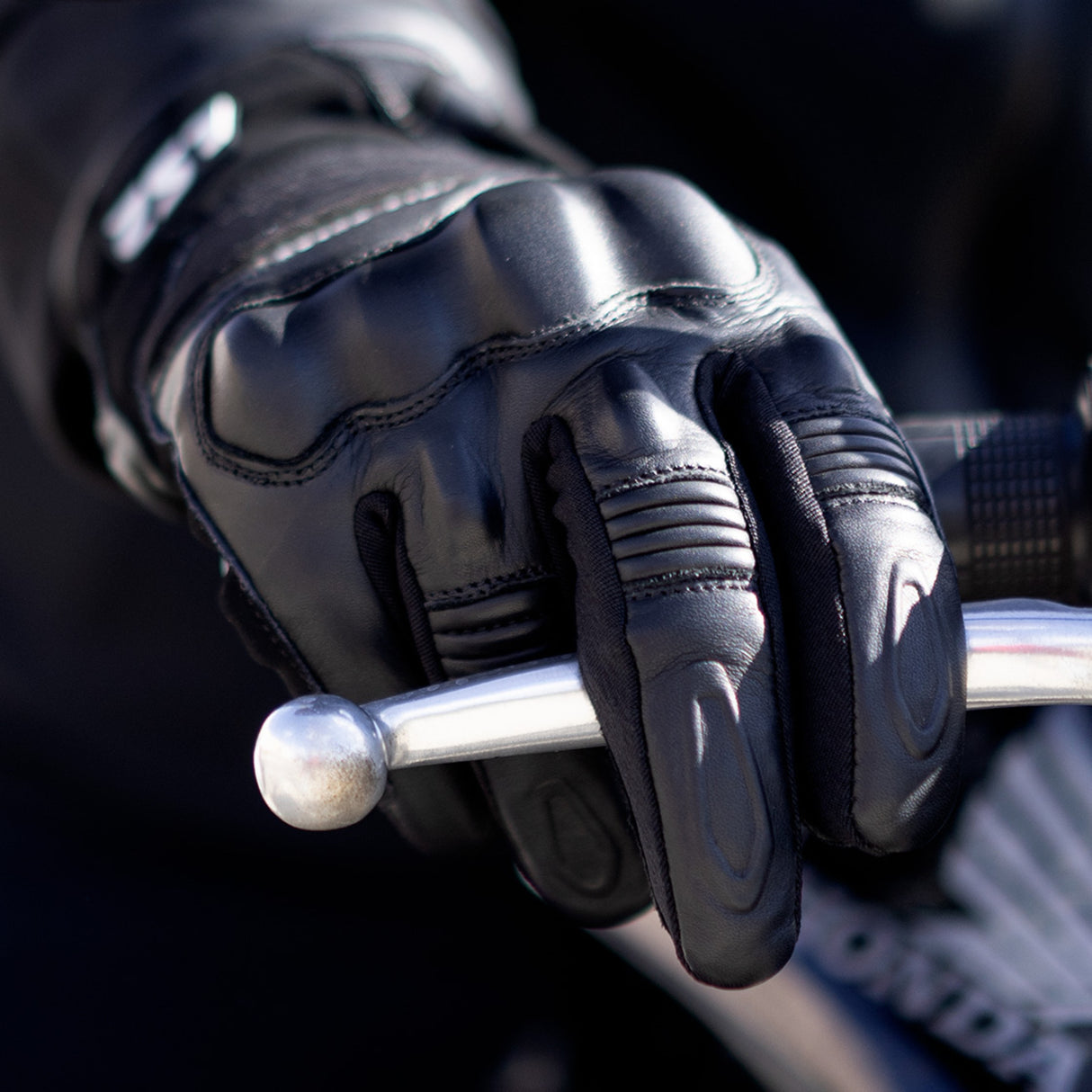 LS2 Octane Waterproof Leather Black Gloves