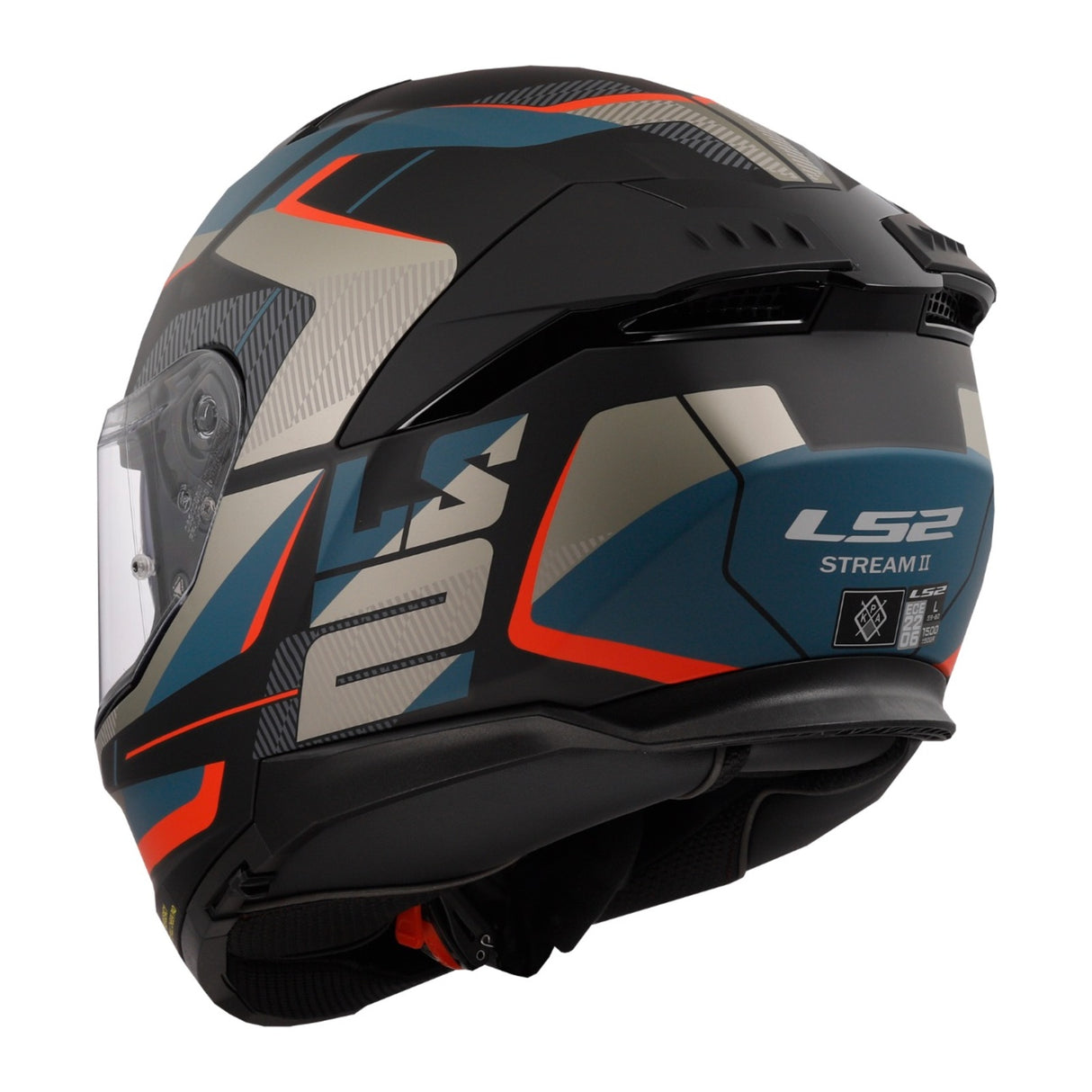 LS2 FF808 Stream II Road Matte Black/Blue Helmet