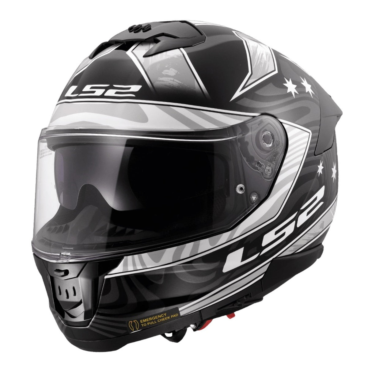 LS2 FF808 Stream II Galdam Black/White Helmet