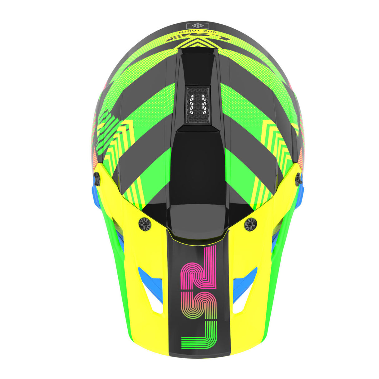 LS2 MX706J COZ Chromatic Black/Hi-Vis Pink Youth Helmet