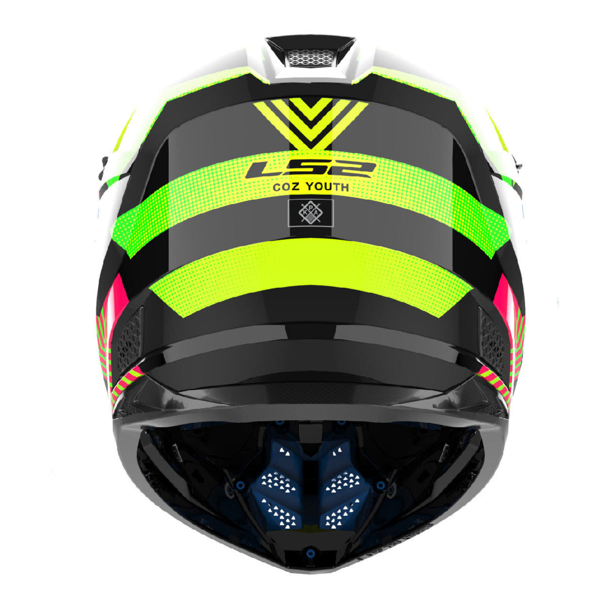 LS2 MX706J COZ Chromatic Black/Hi-Vis Pink Youth Helmet