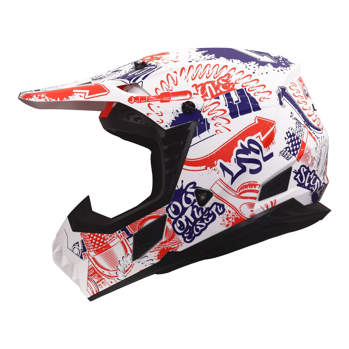 LS2 MX706J COZ Fantasy Matte White/Red/Blue Youth Helmet