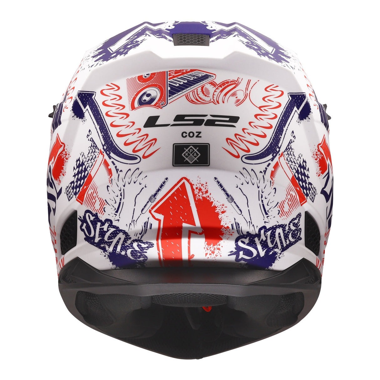 LS2 MX706J COZ Fantasy Matte White/Red/Blue Youth Helmet