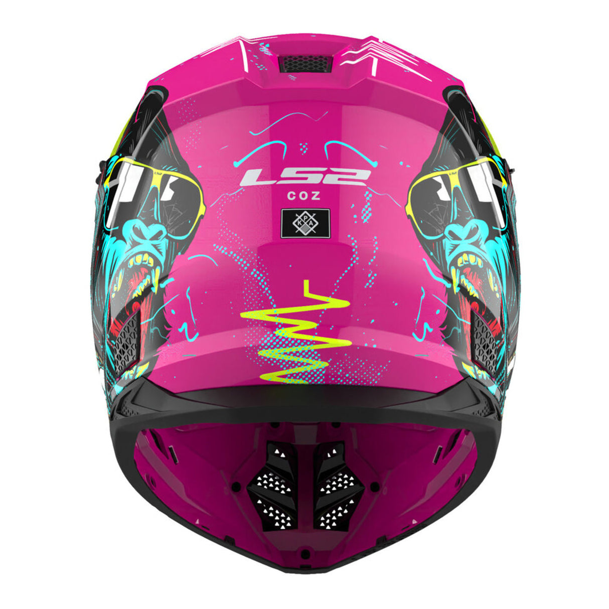 LS2 MX706J COZ Gorilla Gloss Purple Youth Helmet