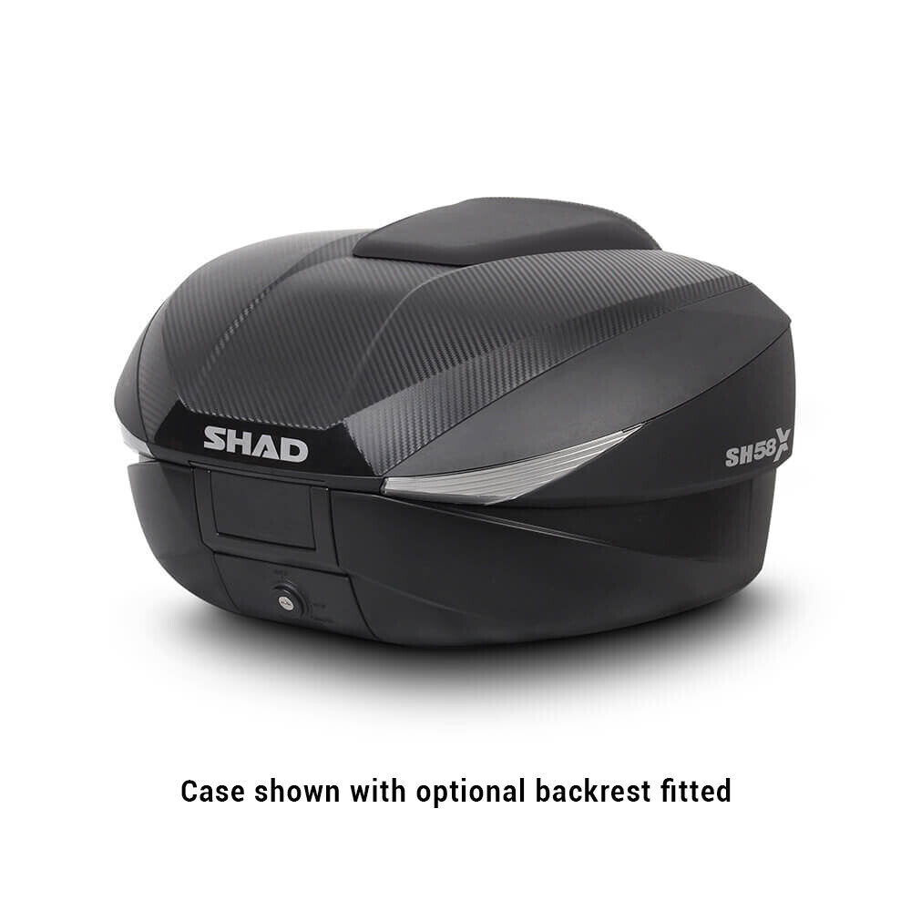 Shad SH58X Black/Carbon 58L Expendable Top Case