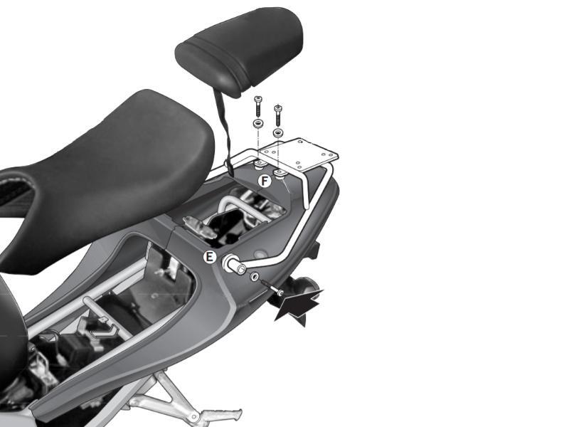 Shad Top Case Fitting Kit (suit SH39-59) for Hyosung Comet 125 06-11