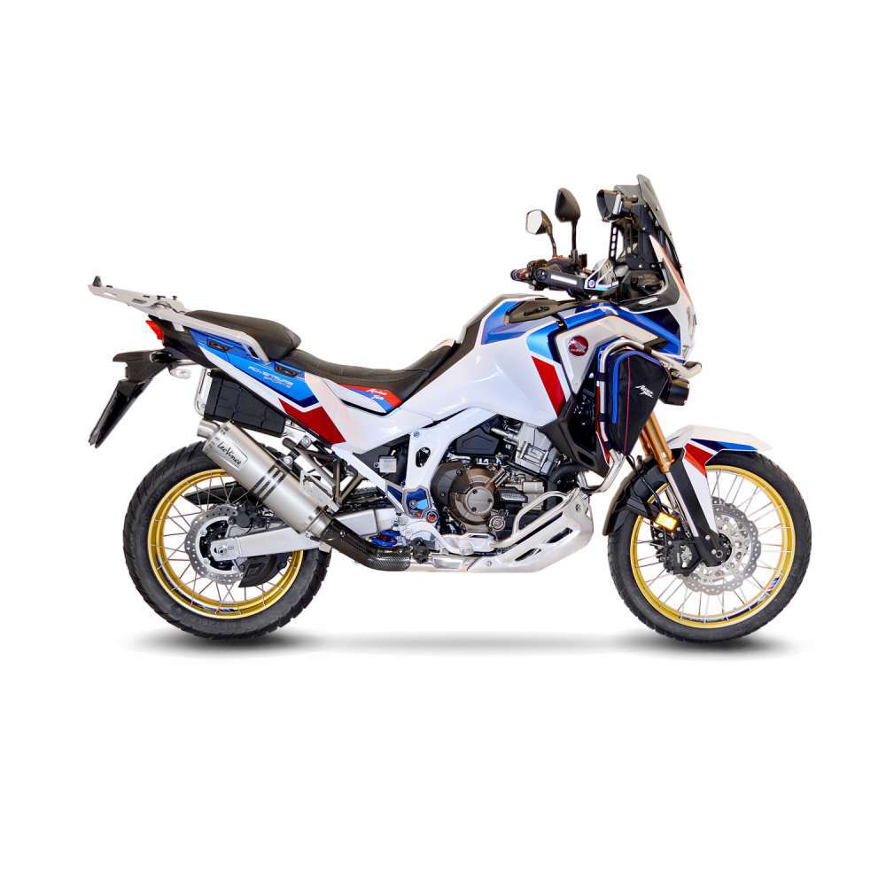LeoVince LVSO14355E LV One Evo Stainless Steel Slip-On Muffler w/Carbon End Cap for Honda CRF 1100 L Africa Twin/Adventure Sport/DCT 20-22