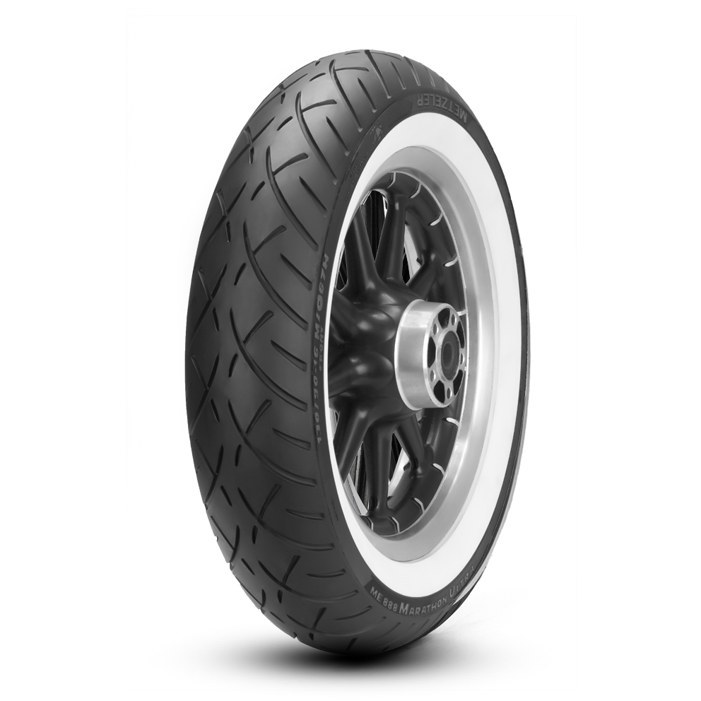 Metzeler ME 888 Marathon Ultra Whitewall Front Tyre 130/80 B-17 M/C 65H Tubeless - EasyR